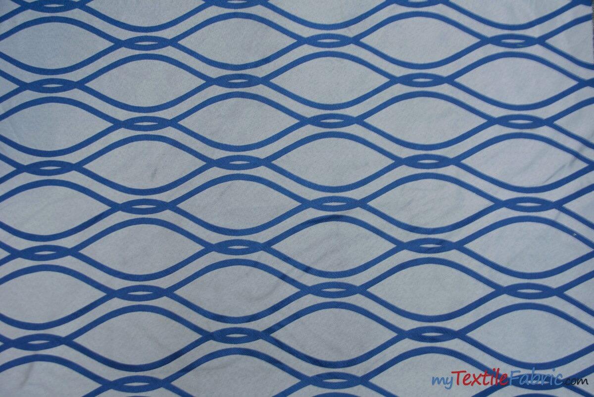 Elliptical Jacquard Polyester Fabric - Reversible Modern Geometric Pattern, 58/60" Width, Multiple Colors (1 Yard)