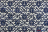 Raschel Lace Polyester Fabric - Floral Sheer Lace, 58/60" Width (1 Yard)