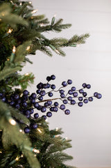 29” Navy Crabapple Christmas Spray