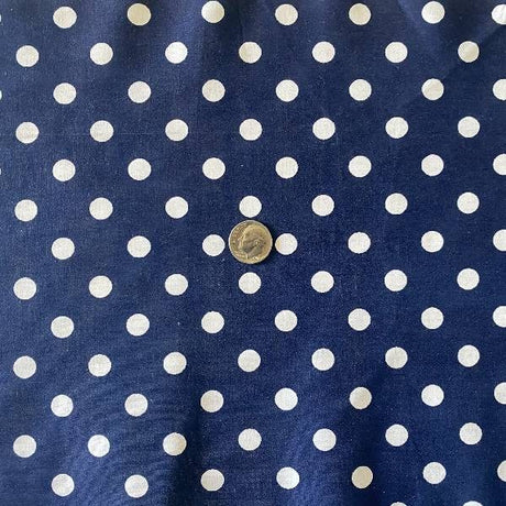 Small Polka Dot Poly Cotton Fabric - Multi-Color Polka Dots, 60" Width