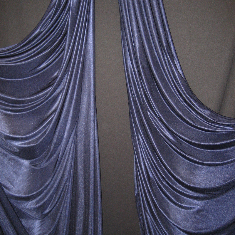 Low Stretch Navy Blue Polyester Fabric - Navy Blue, 108"-120" Width (1 Yard)