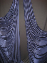 Low Stretch Navy Blue Polyester Fabric - Navy Blue, 108"-120" Width (1 Yard)