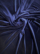 Navy Stretch Velvet Fabric - Navy, 58"-60" Width (1 Yard)