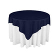 Navy Blue Square Polyester Overlay Tablecloth 60″ x 60″