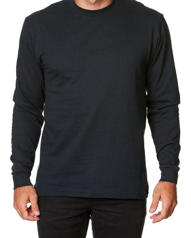 Lucky Friends 1501 Cotton Long Sleeve Fabric - Navy, Solid, Adult Long Sleeve (1 Piece)
