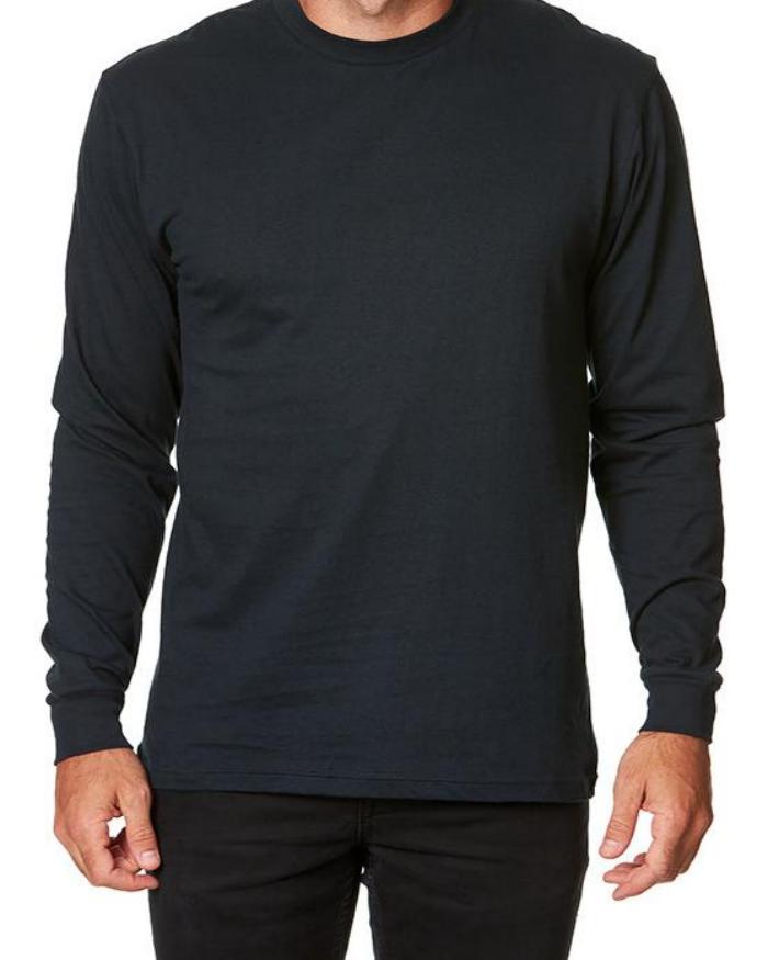 Lucky Friends 1501 Cotton Long Sleeve Fabric - Navy, Solid, Adult Long Sleeve (1 Piece)