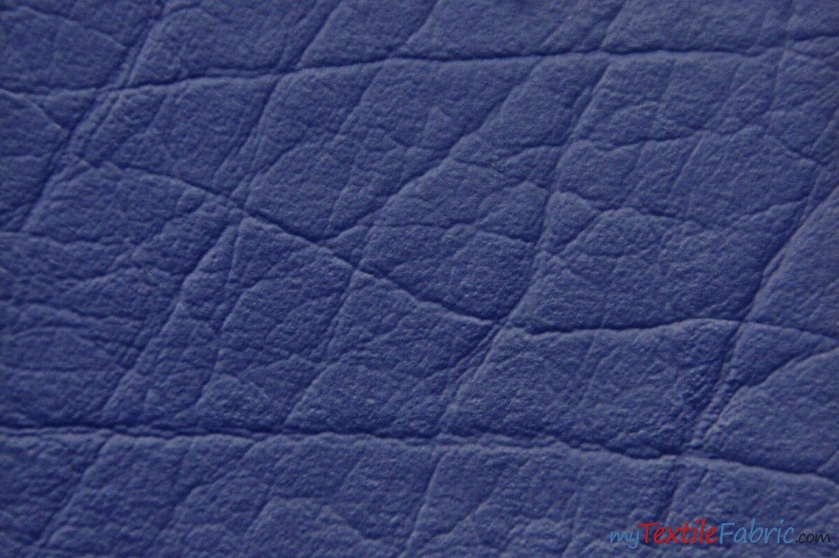 Heavy Duty Textured Vinyl Fabric - Upholstery Weight, Textured Faux Leather, 54" Width, Multiple Colors (1 Yard)