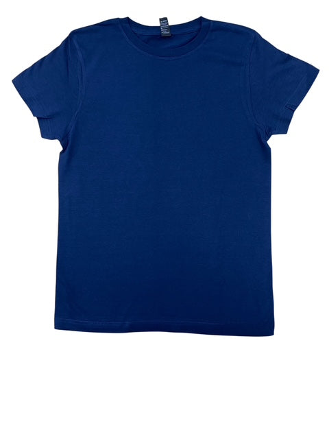 Lucky Friends 1001 100% Cotton Fabric - Navy, Round Neck, 4.2 Oz, Tubular, No Side Seams (1 Shirt)