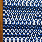Navy Blue Ikat Stripe Nylon Spandex Swim Knit