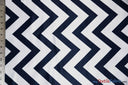 Chevron Lamour Satin Polyester Fabric - Chevron Print, 58/60" Width, Multiple Colors (1 Yard)