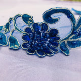 Beaded Corded Lace Trim Organza