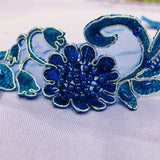 Beaded Corded Lace Trimming 2" Polyester Organza