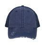 Jean Cap Cotton Polyester Fabric - Navy, Casual, Adjustable (1 Cap)