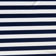 Swim Knit Nylon Spandex Navy and White 1 Inch Stripe