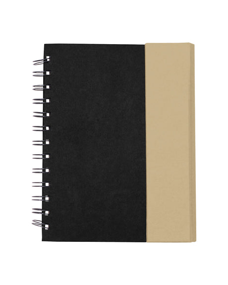 Spiral Notebook With Sticky Notes & Pen 5.75" X 7.25"