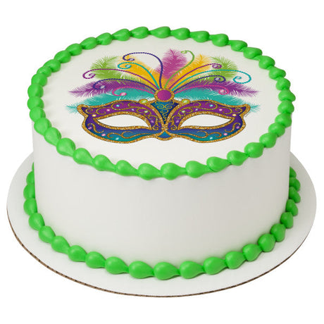 Mardi Gras Mask Edible Image for Cake or Dessert PhotoCake®