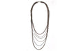 Layered Chain Necklace Gunmetal