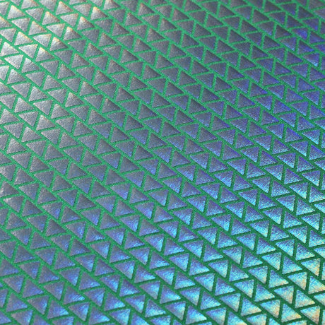 Disco Diamond Nylon Spandex Fabric - Hologram Triangle Print, 58/60" Width (1 Yard)