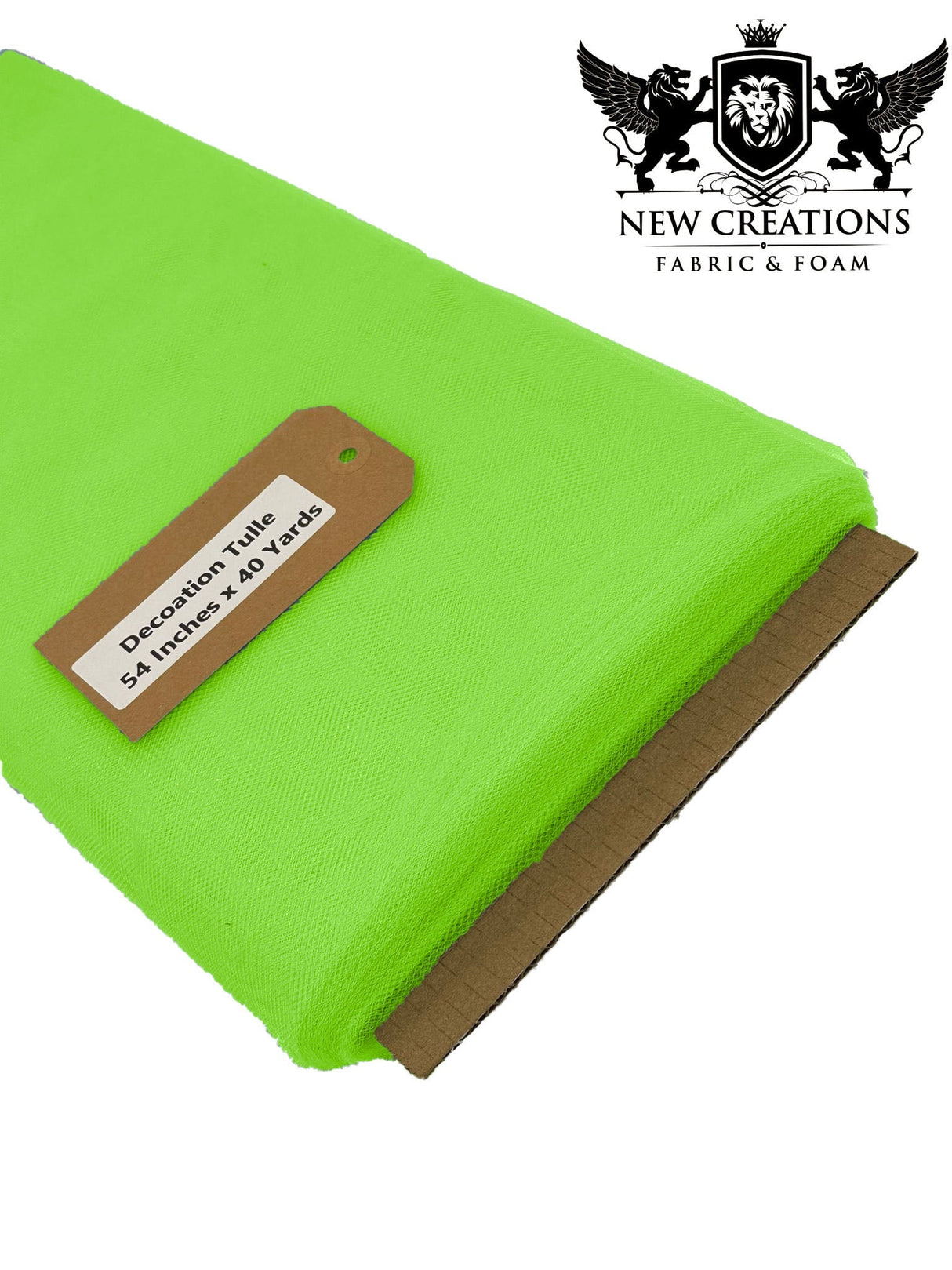 Neon Green Tutu Tulle Fabric - Neon Green Sheer Netting, 54" Width (5 Yards)