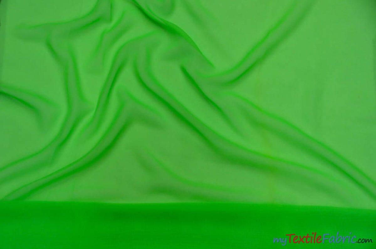 Double Georgette 100 Percent Polyester Fabric - Sheer Crepe Texture, 60" Width, Multiple Colors (1 Yard)