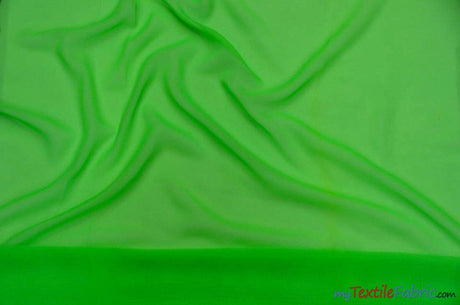 Double Georgette 100 Percent Polyester Fabric - Sheer Crepe Texture, 60" Width, Multiple Colors (1 Yard)