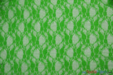 Giselle Floral Lace Polyester Spandex Fabric - Sheer Vintage Stretch Lace, 58/60" Width, Multiple Colors (1 Yard)