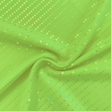 Waterfall On Polyester Spandex Fabric - Iridescent Sequin Dots, 56" Width (1 Yard)