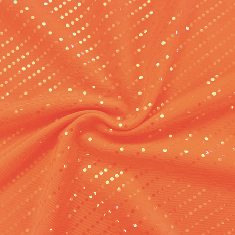 Waterfall On Polyester Spandex Fabric - Iridescent Sequin Dots, 56" Width (1 Yard)