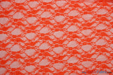 Giselle Floral Lace Polyester Spandex Fabric - Sheer Vintage Stretch Lace, 58/60" Width, Multiple Colors (1 Yard)