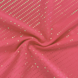 Waterfall On Polyester Spandex Fabric - Iridescent Sequin Dots, 56" Width (1 Yard)