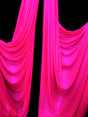 Low Stretch Neon Pink Polyester Fabric - Neon Pink, 108"-120" Width (1 Yard)