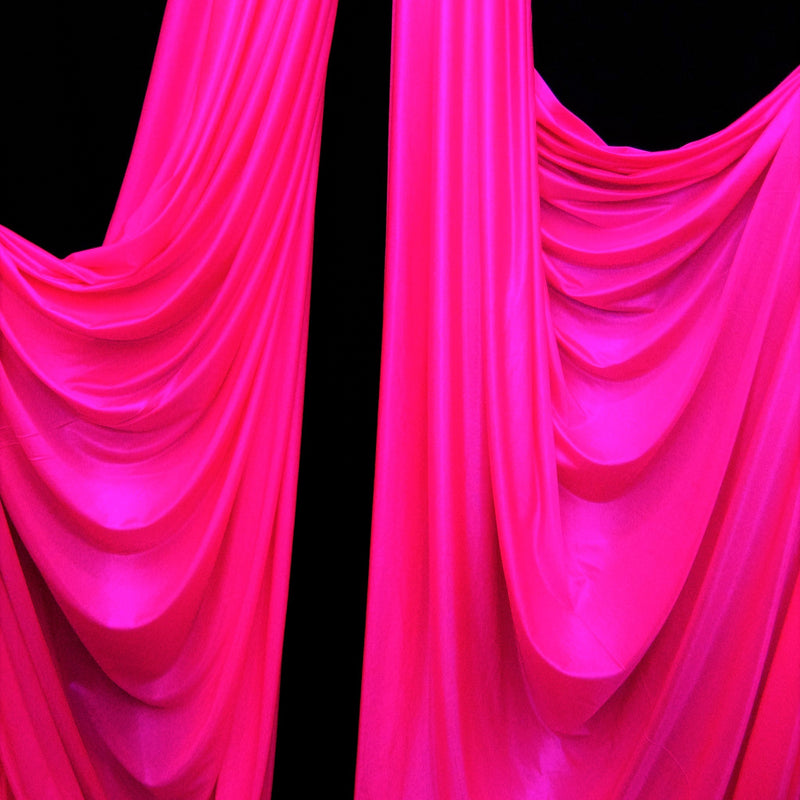 1 Yard Low Stretch Neon Pink Tricot Polyester Fabric For Aerial Silks Hammocks Backdrops Crafts 108/120 Inch Wide
