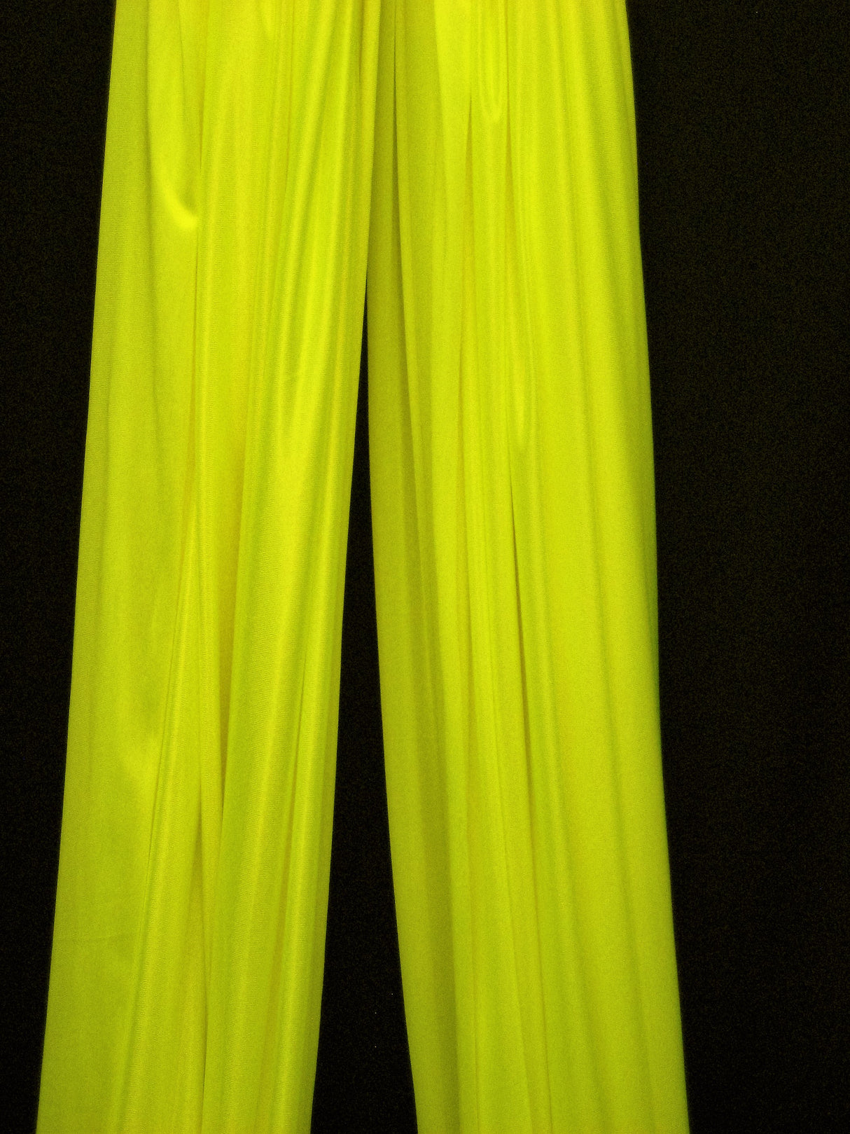 Low Stretch Neon Yellow 40 Denier Tricot Polyester Fabric - Neon Yellow, 108"-120" Width (1 Yard)