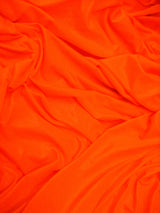Low Stretch Neon Orange Polyester Fabric - Neon Orange, 40 Denier Tricot, 108"-120" Width