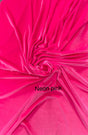 Neon Pink Stretch Velvet Fabric - Neon Pink, 58"-60" Width