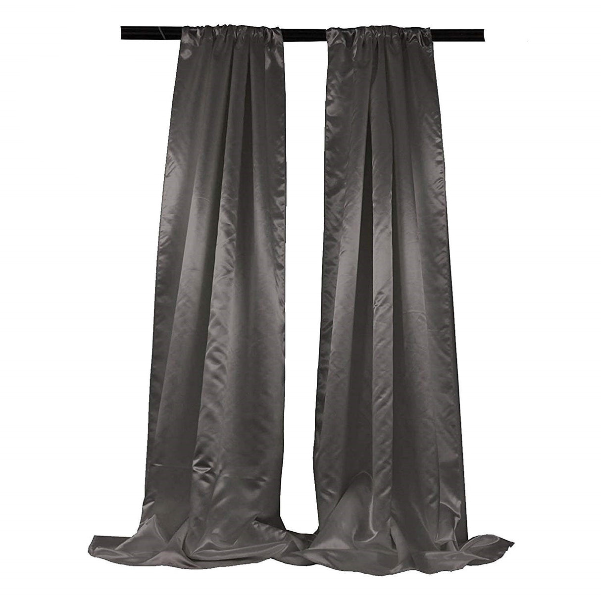 Bridal Satin Fabric - Satin Backdrop, 58" Width, 8 Feet High (1 Pair)