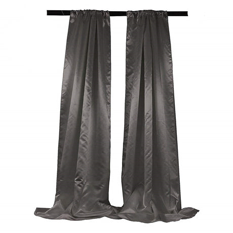 Bridal Satin Fabric - Satin Backdrop, 58" Width, 8 Feet High (1 Pair)