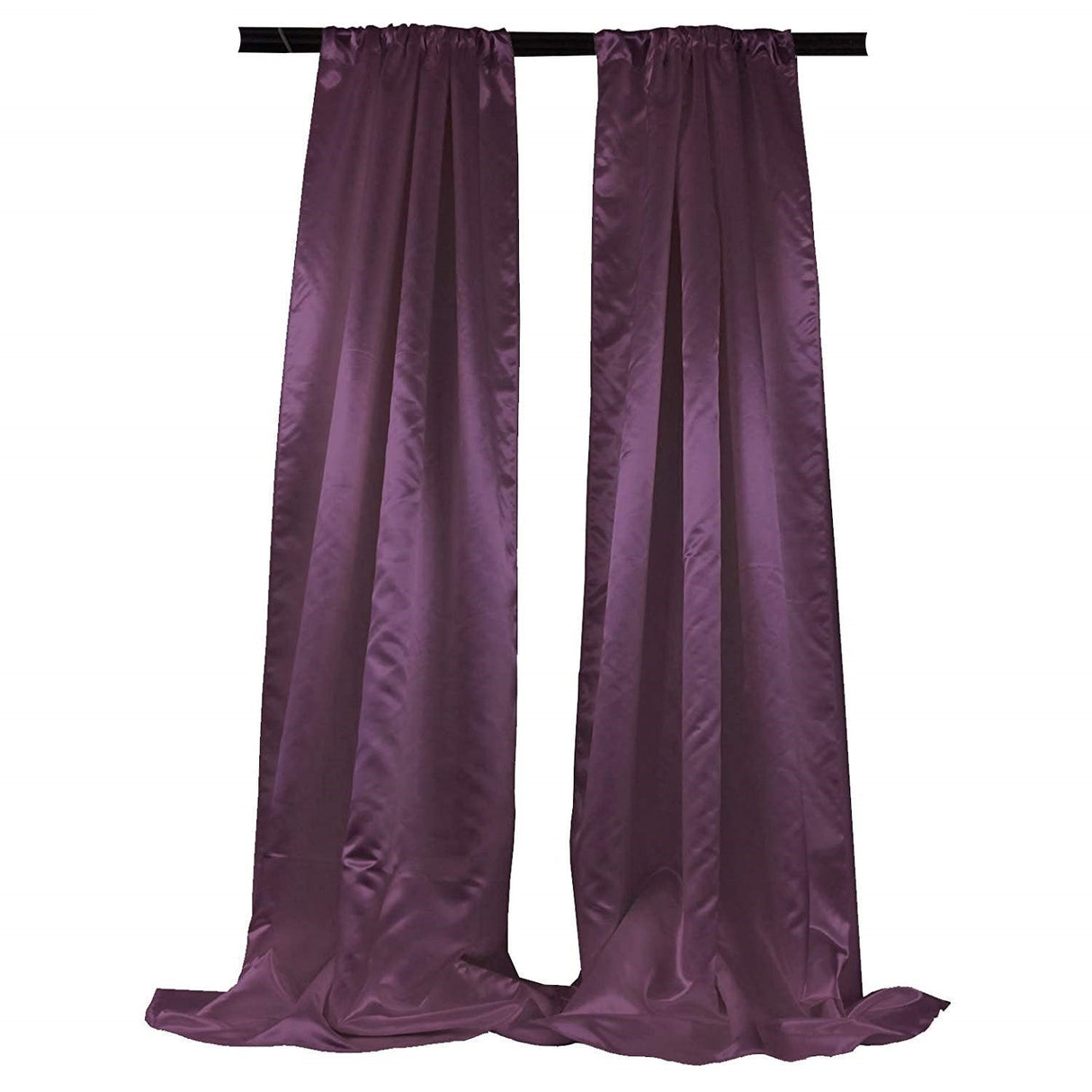 Bridal Satin Fabric - Satin Backdrop, 58" Width, 8 Feet High (1 Pair)