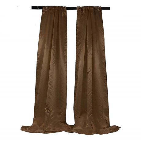 Bridal Satin Fabric - Satin Backdrop, 58" Width, 8 Feet High (1 Pair)