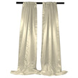 Bridal Satin Fabric - Ivory, 4" Rod Pocket, 58" Width x 8 Feet Height (1 Pair)