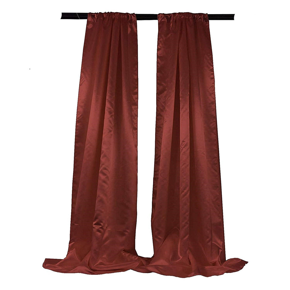 Bridal Satin Fabric - Satin Backdrop, 58" Width, 8 Feet High (1 Pair)