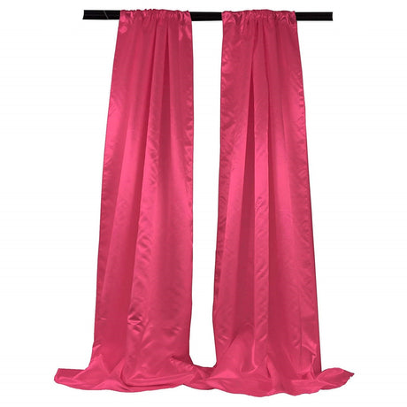 Bridal Satin Fabric - Satin Backdrop, 58" Width, 8 Feet High (1 Pair)