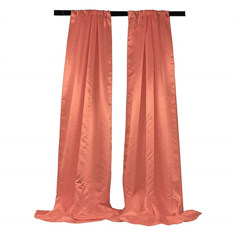 Bridal Satin Fabric - Satin Backdrop, 58" Width, 8 Feet High (1 Pair)