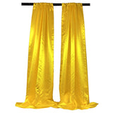 Bridal Satin Backdrop Satin Fabric - Royal Blue, 4" Rod Pocket, 58" Width x 8 Feet Height (1 Pair)