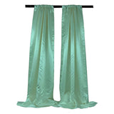 Bridal Satin Fabric - Ivory, 4" Rod Pocket, 58" Width x 8 Feet Height (1 Pair)