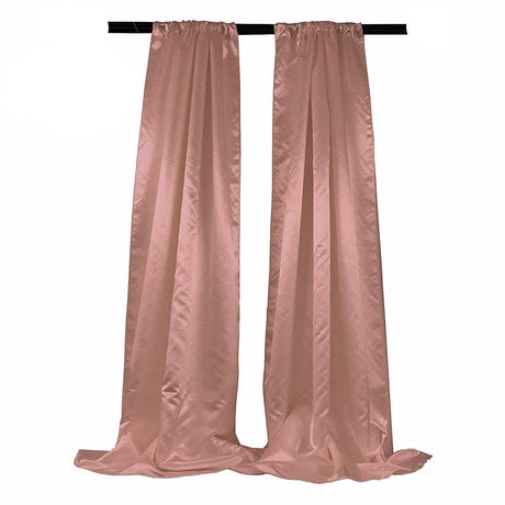 Bridal Satin Fabric - Satin Backdrop, 58" Width, 8 Feet High (1 Pair)