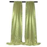 Bridal Satin Backdrop Satin Fabric - Royal Blue, 4" Rod Pocket, 58" Width x 8 Feet Height (1 Pair)