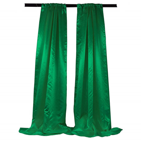 Bridal Satin Fabric - Satin Backdrop, 58" Width, 8 Feet High (1 Pair)