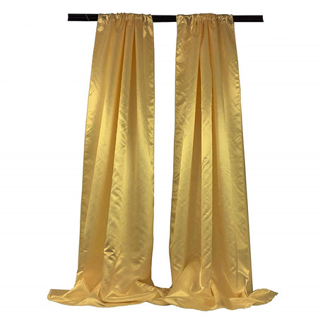Bridal Satin Fabric - Satin Backdrop, 58" Width, 8 Feet High (1 Pair)
