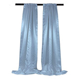 Bridal Satin Fabric - Ivory, 4" Rod Pocket, 58" Width x 8 Feet Height (1 Pair)